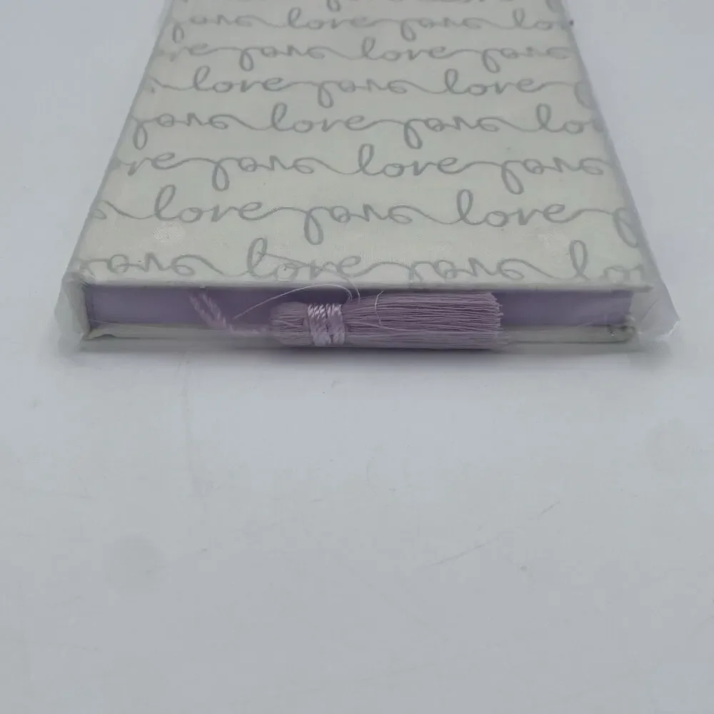 Kate Spade Love Bridal Journal 8.25” X 5.25” Bone Silver Script 200 Lined Pages